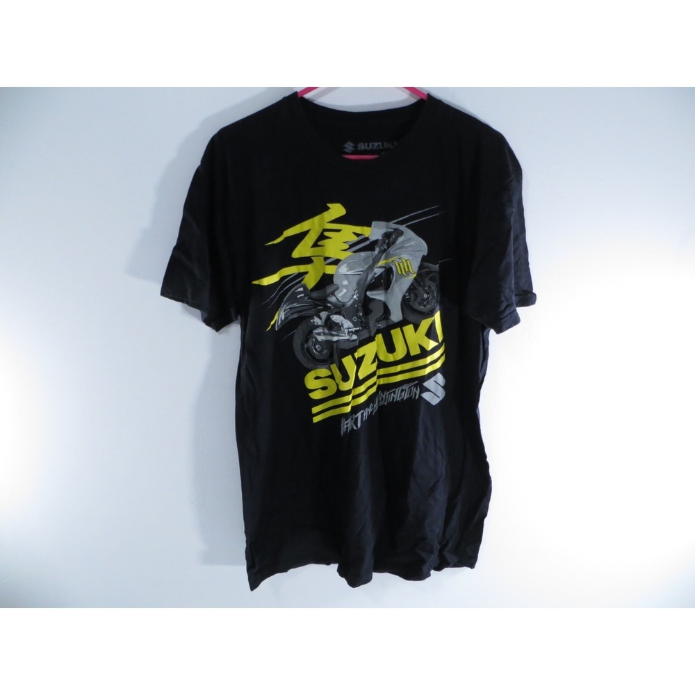 Suzuki Hart‎ And Huntington Mens Black Motorcycle Graphic T-Shirt Size XL